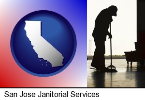 a janitor silhouette in San Jose, CA