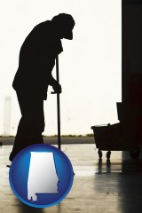 alabama a janitor silhouette