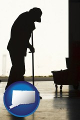 connecticut a janitor silhouette