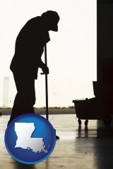 louisiana a janitor silhouette