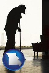 missouri a janitor silhouette