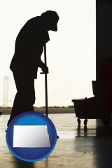 north-dakota a janitor silhouette