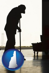 new-hampshire a janitor silhouette