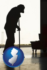 new-jersey a janitor silhouette