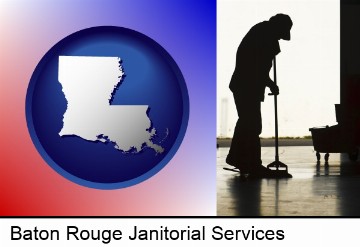 a janitor silhouette in Baton Rouge, LA