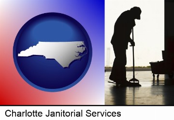 a janitor silhouette in Charlotte, NC