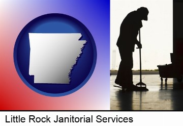 a janitor silhouette in Little Rock, AR