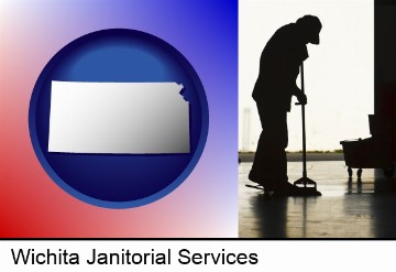 a janitor silhouette in Wichita, KS